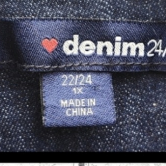 Size 22 Plus Size Denim Trench Coat - Picture 4 of 6